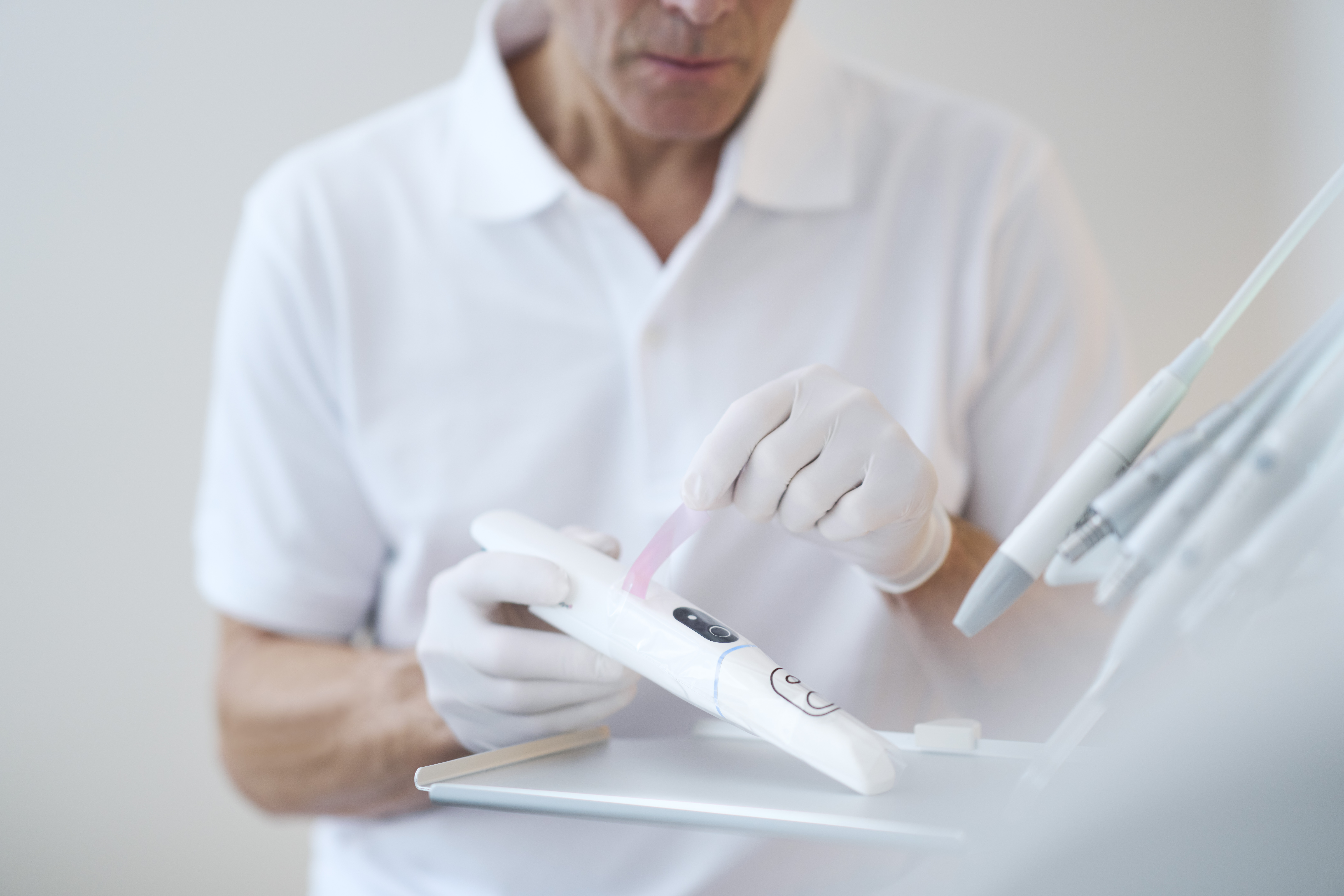 Aufnahme von dem TRIOS5 Denist Intraoralscanner